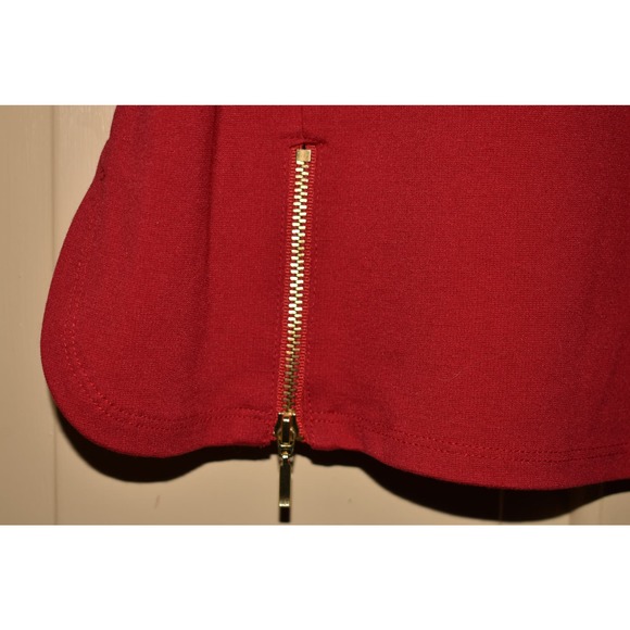 CHICO'S $78 Paige Ponte Knit Boatneck Top in Red Chico's 0 / US Small - Picture 3 of 4